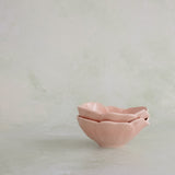 Pink Porcelain Flower Snack Bowls