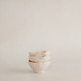 White Porcelain Flower Snack Bowls