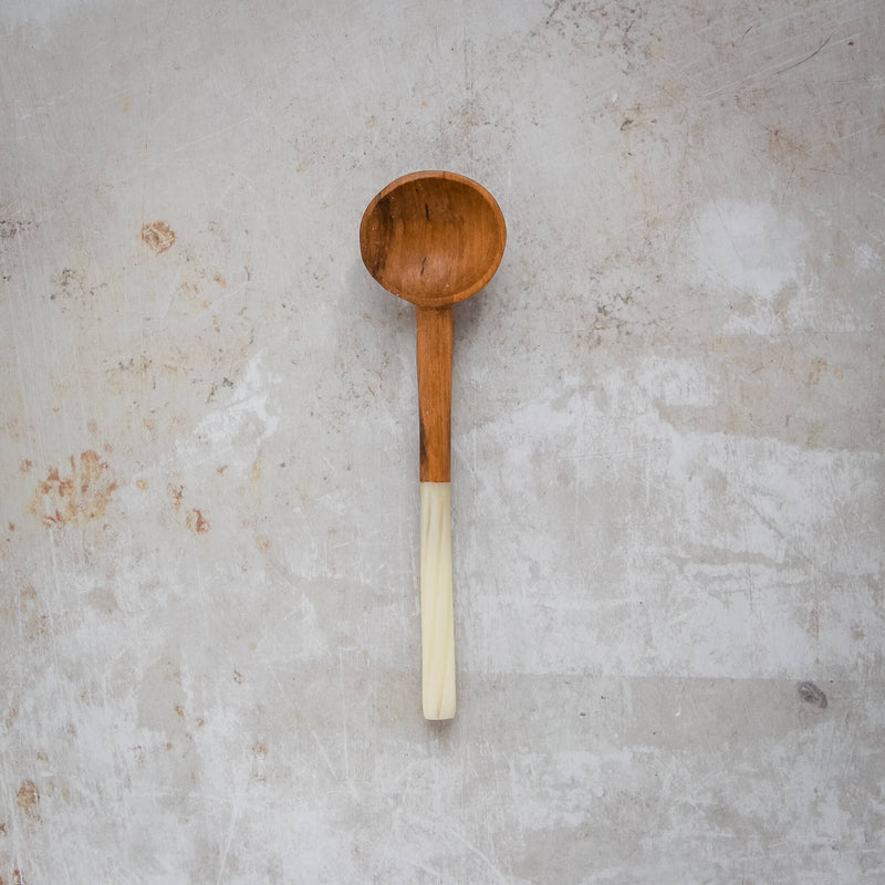 Spiral Handle Wild Olive Coffee Spoon
