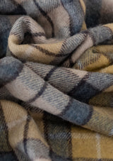 Recycled Wool Blanket in Buchanan Tartan